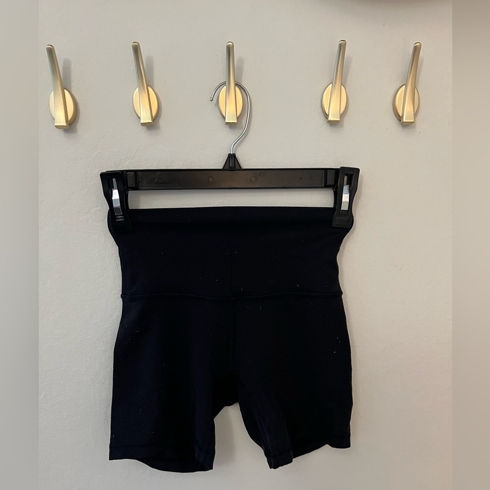 Black Lululemon Biker Shorts, Sz 2